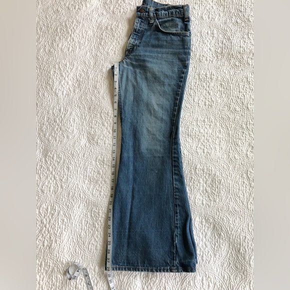 Vintage 70s Levis 684 Orange Tab Bell Bottom Super Flare Jeans - Picture 11 of 14